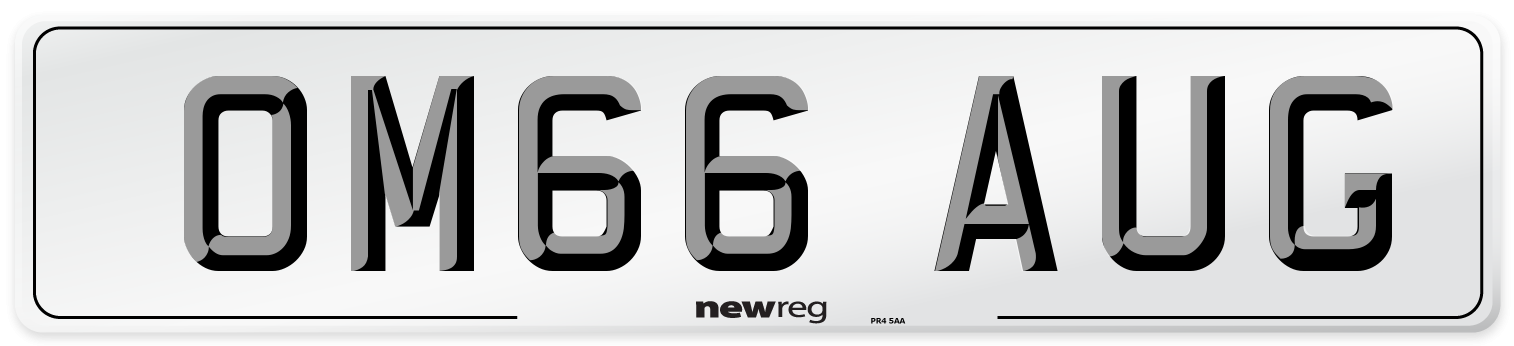 OM66 AUG Number Plate from New Reg